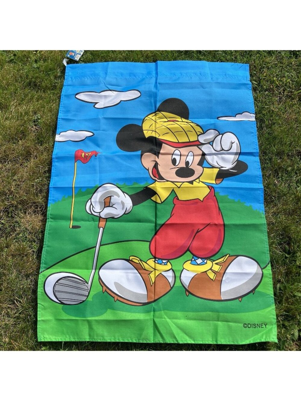 Disney Golfing Mickey Mouse Decorative Flag “19th Hole Mickey” 29”x 40” NWT